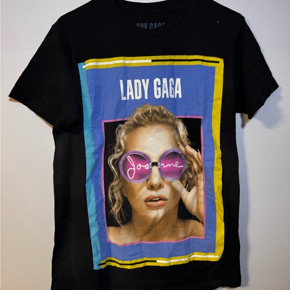 Lady Gaga Joanne World Tour Woman's M Size Black Short Sleeve Streetwear Music - Picture 1 of 7